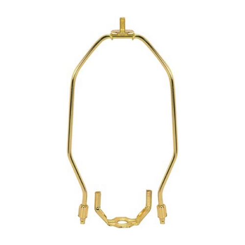 Heavy Duty Harp for Table and Floor Lamps - 12-Inch in Brass by Satco Lighting