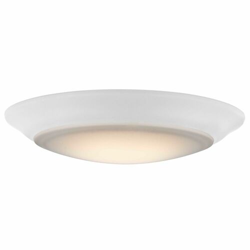 Design Classics Lighting Kuul 6-Inch LED Flush Mount in White 3000K by Design Classics DFR615-930-WH-G6 3000K 90C 1060LM