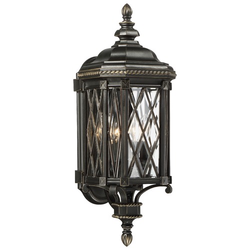 Minka Lavery Bexley Manor Black with Gold Outdoor Wall Light by Minka Lavery 9321-585