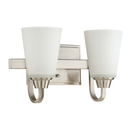 Grace 14-Inch Brushed Polished Nickel Bath Light by Craftmade Lighting