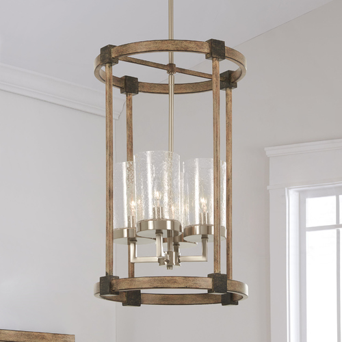 Grey with brushed Nickel Pendant by Minka Lavery