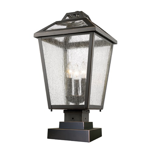 Z-Lite Bayland Oil Rubbed Bronze Post Light by Z-Lite 539PHBS-SQPM-ORB