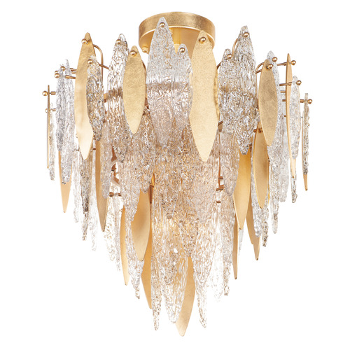 Maxim Lighting Maxim Lighting Majestic Gold Leaf Flushmount Light 32320CLCMPGL