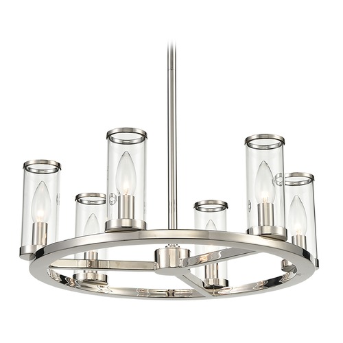 Revolve Polished Nickel Chandelier by Alora Lighting