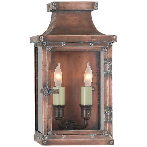 E.F. Chapman Bedford Small Lantern in Natural Copper by Visual Comfort Signature