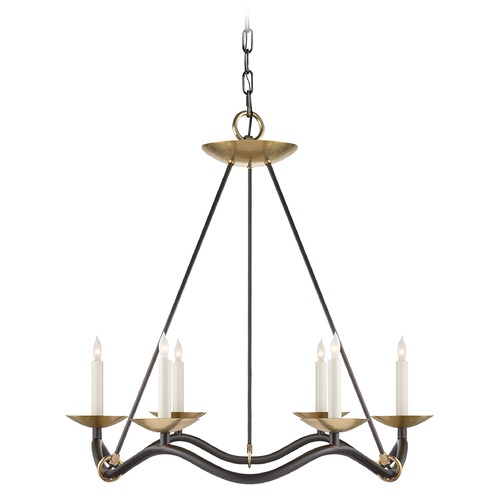 Barry Goralnick Choros Chandelier in Aged Iron by Visual Comfort Signature