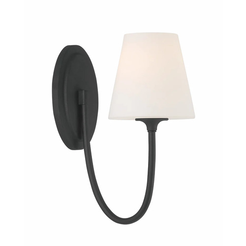 Juno Wall Sconce in Black Forged by Crystorama Lighting