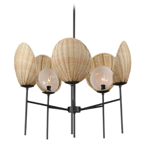 Maxim Lighting Maldives Black Chandelier by Maxim Lighting 12605NABK