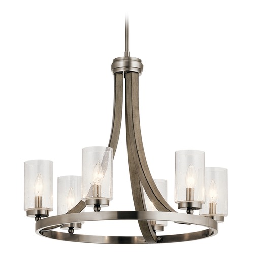 Seeded Glass Chandelier in Gray by Kichler Lighting