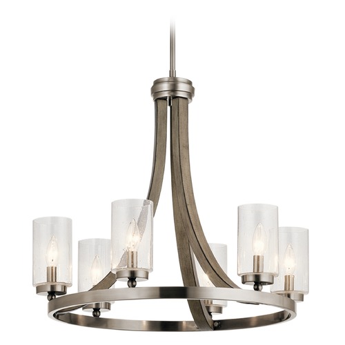 Kichler Lighting Seeded Glass Chandelier in Gray by Kichler Lighting 43193DAG