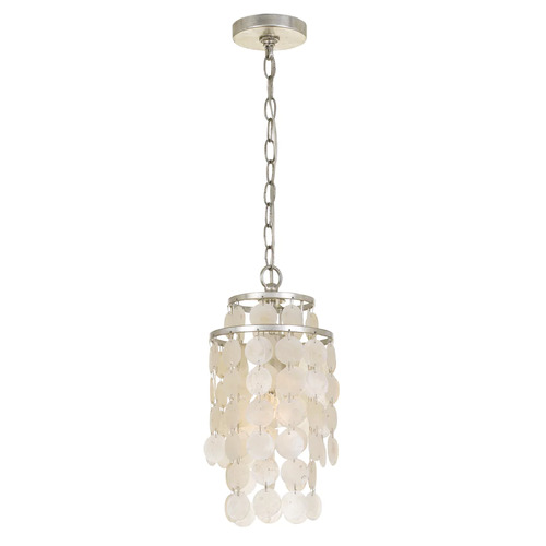 Crystorama Lighting Brielle 7-Inch Mini Pendant in Antique Silver by Crystorama Lighting BRI-3000-SA