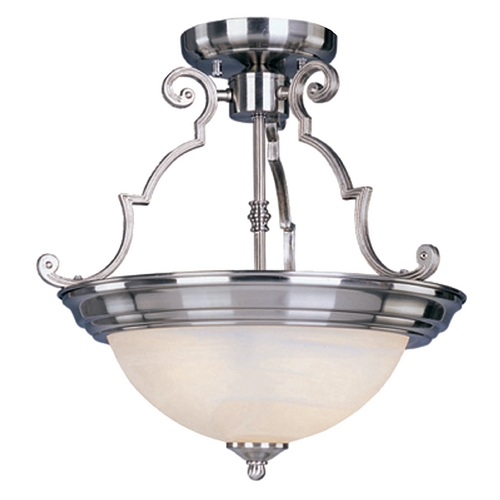 Maxim Lighting Essentials Satin Nickel Semi-Flush Mount by Maxim Lighting 5844MRSN