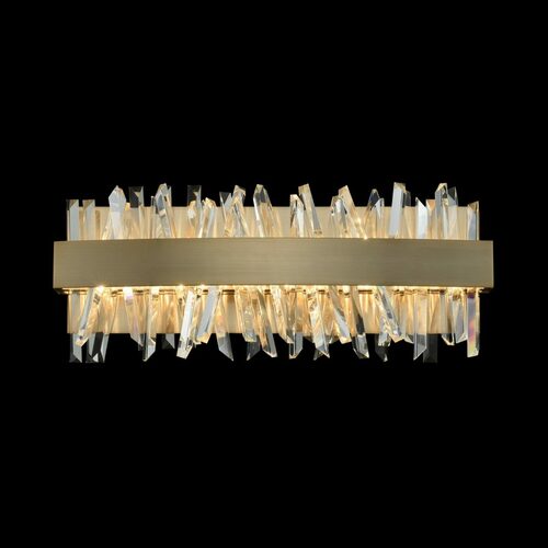 Glacier 18-Inch LED ADA Bath Light in Gold by Allegri Crystal