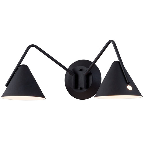 Justice Design Zag 2-Light Wall Sconce Matte Black