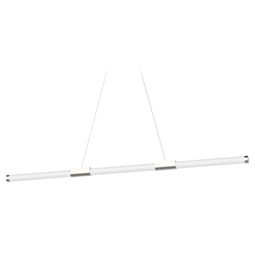 Akari 49.5-Inch LED Linear Pendant in Brushed Nickel by Kuzco Lighting