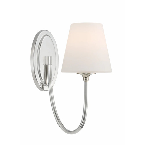 Crystorama Lighting Juno Wall Sconce in Polished Nickel by Crystorama Lighting JUN-10321-PN