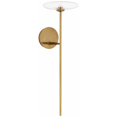 Visual Comfort Signature Collection Ian K. Fowler Calvino Large Tail Sconce in Brass by VC Signature S2690HABCG