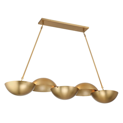 Ivy Lane 6-Light Linear Chandelier in Legacy Brass by Minka Lavery