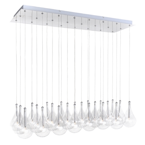 Larmes 24-Light Pendant in Polished Chrome by ET2 Lighting