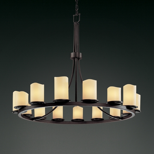 Candlearia 15-Light Chandelier in Dark Bronze by Justice Design Group