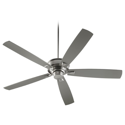 Quorum Lighting Alton Satin Nickel Ceiling Fan Without Light by Quorum Lighting 42705-65