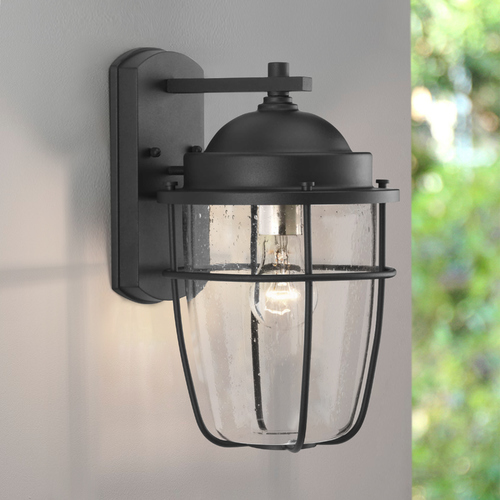 Holcombe Black Medium Outdoor Wall Light by Progress Lighting