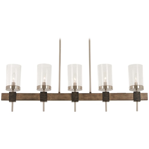 Grey with brushed Nickel Linear Chandelier by Minka Lavery