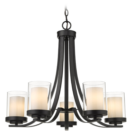 Willow Matte Black Chandelier by Z-Lite
