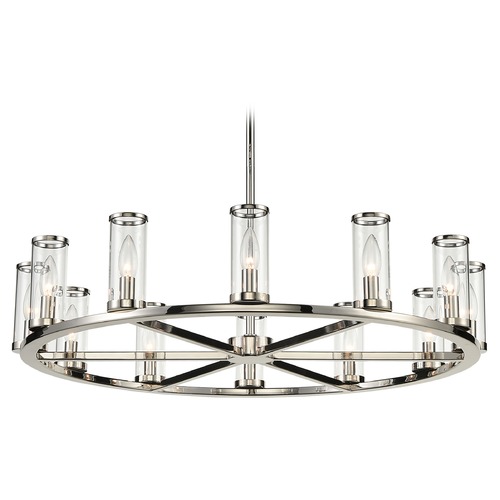Revolve 32.75-Inch Chandelier in Polished Nickel by Alora Lighting