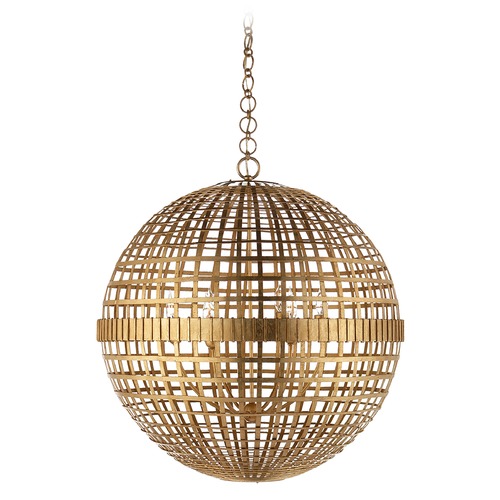 Visual Comfort Signature Collection Aerin Mill Large Globe Lantern in Gild by Visual Comfort Signature ARN5002G