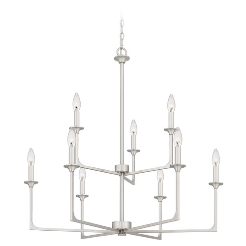 Prescott Brushed Nickel Chandelier Quoizel Lighting