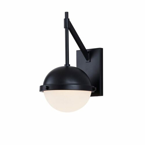 Justice Design Group Bowery LED Outdoor Wall Light in Black by Evolv by Justice Design FSN-7102W-ETCH-MBLK