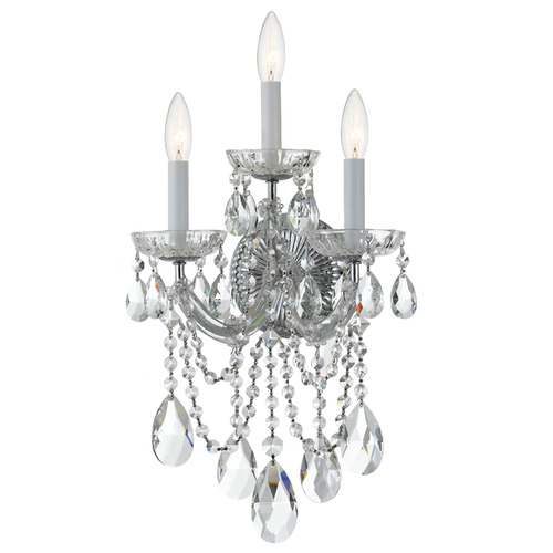 Crystorama Lighting Maria Theresa Polished Chrome Sconce