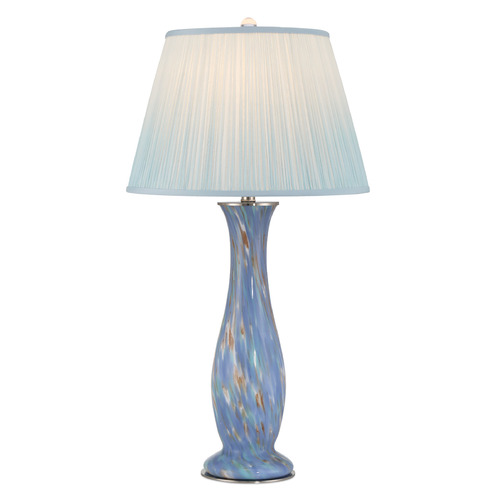Currey and Company Lapis Blue & Pale Brown Table Lamp with Empire Shade