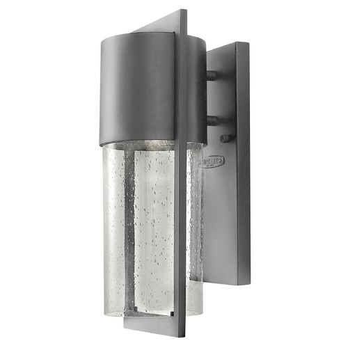 Hinkley Seeded Glass LED Outdoor Wall Light Grey Hinkley 1320HE-LED