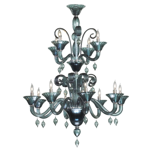 Cyan Design Cyan Design Treviso Chrome with Indigo Smoke Chandelier 6493-3-14