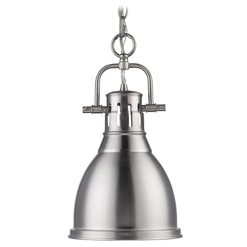 Golden Lighting Duncan Small Pendant in Pewter by Golden Lighting 3602-S PW-PW