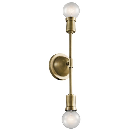 Kichler Lighting Armstrong 16.75-Inch Wall Sconce in Natural Brass by Kichler Lighting 43195NBR