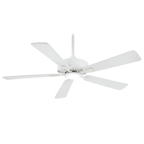 Minka Aire Contractor LED 52-Inch Fan in White with White Blades F556L-WH