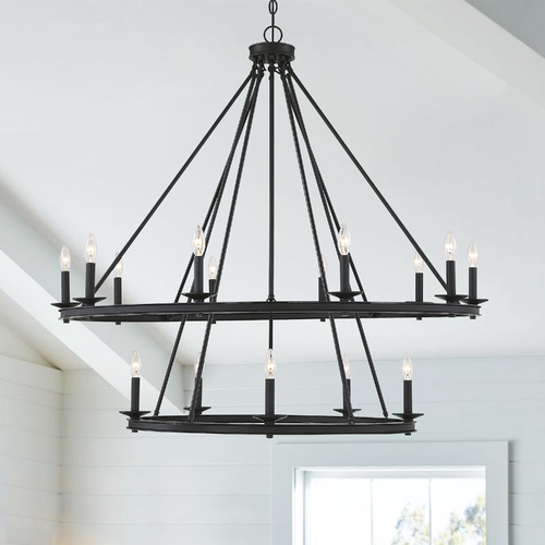 Savoy House Middleton Matte Black Chandelier by Savoy House 1-312-15-89