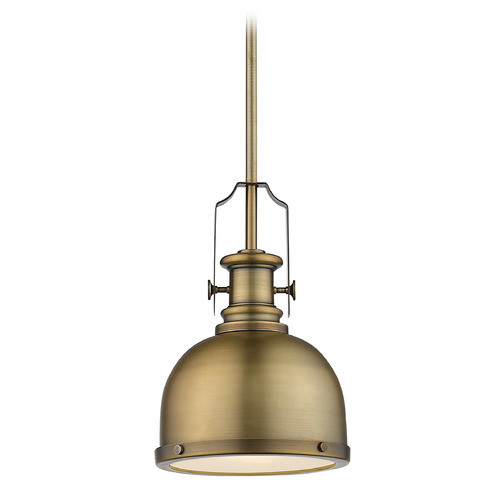 Z-Lite Melange Heritage Brass Mini Pendant by Z-Lite 725MP-HBR