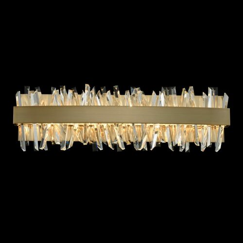 Glacier 24-Inch LED ADA Bath Light in Gold by Allegri Crystal
