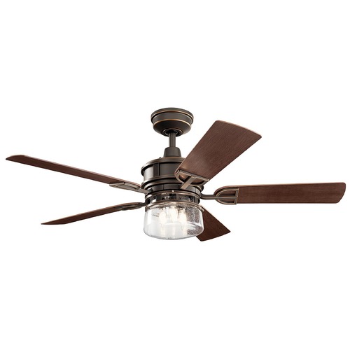 Lyndon 52-Inch Patio Olde Bronze LED Fan by Kichler Lighting
