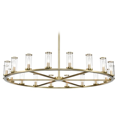 Revolve Natural Brass Chandelier by Alora Lighting