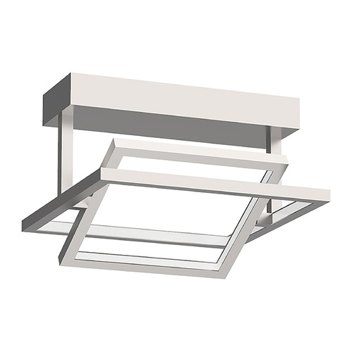 Kuzco Lighting Mondrian 12-Inch Adjustable LED Flush Mount in Brushed Nickel SF16312-BN