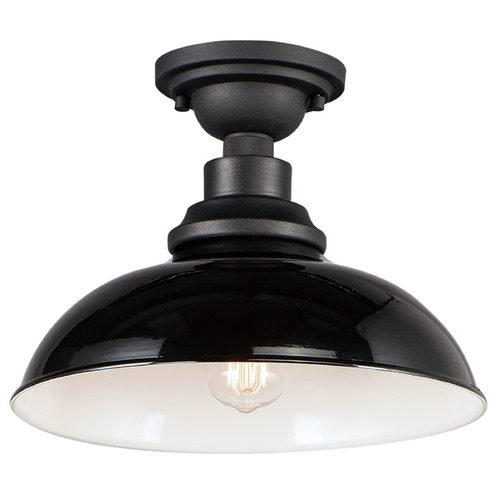 Maxim Lighting Granville Gloss Black & Black Close To Ceiling Light