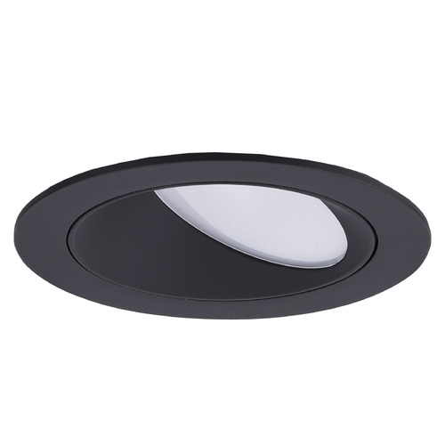 WAC Lighting 4-Inch FQ Downlights Black LED Recessed Trim by WAC Lighting R4FRWT-935-BK