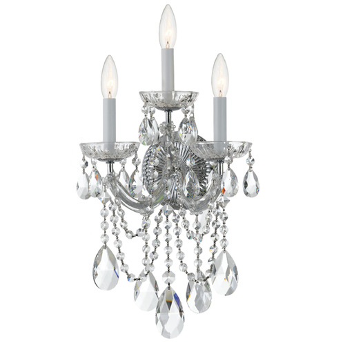 Crystorama Lighting Maria Theresa Polished Chrome Sconce