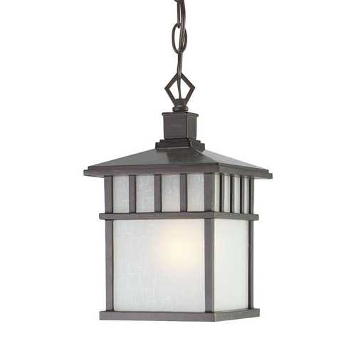 12-Inch Hanging Outdoor Pendant Light in Olde World Iron