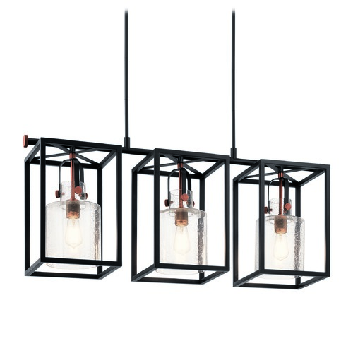 Kichler Lighting Kitner 42-Inch Black Linear Chandelier by Kichler Lighting 52033BK